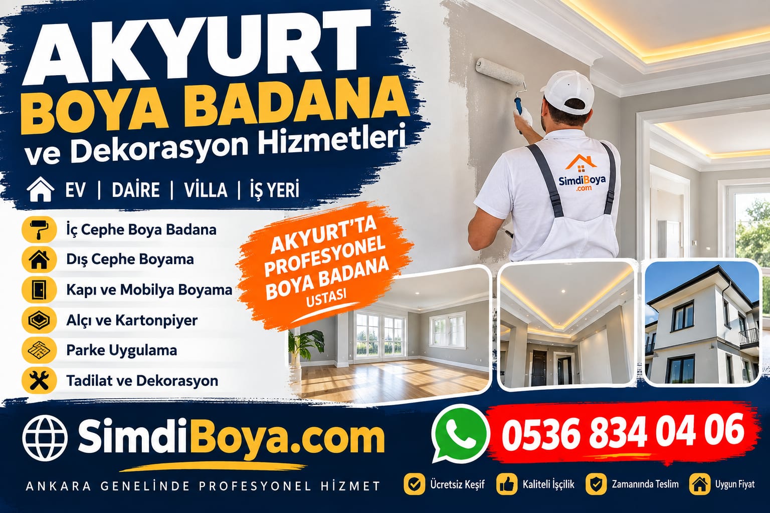 Akyurt Boya Badana ve Profesyonel Boyacı | Ankara